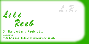 lili reeb business card